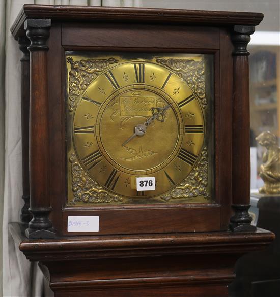 A Mid 18th century oak 30 hour longcase clock John Inkpen, Horsham H.42cm